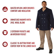 Rothco Wool Pea Coat LARSON TACTICAL SUPPLY