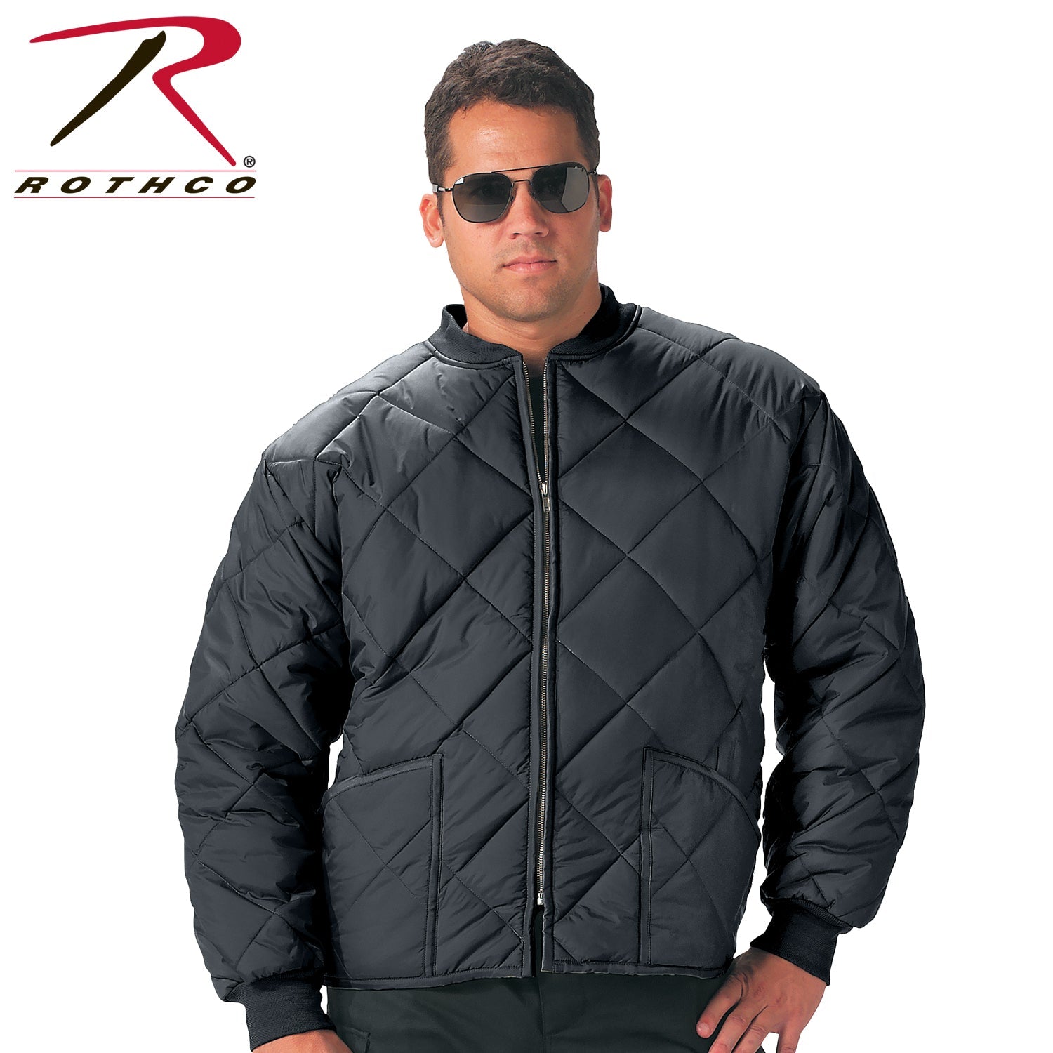 Rothco Diamond Quilted Nylon Flight Jacket LARSON TACTICAL SUPPLY