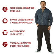 Rothco Diamond Quilted Nylon Flight Jacket LARSON TACTICAL SUPPLY