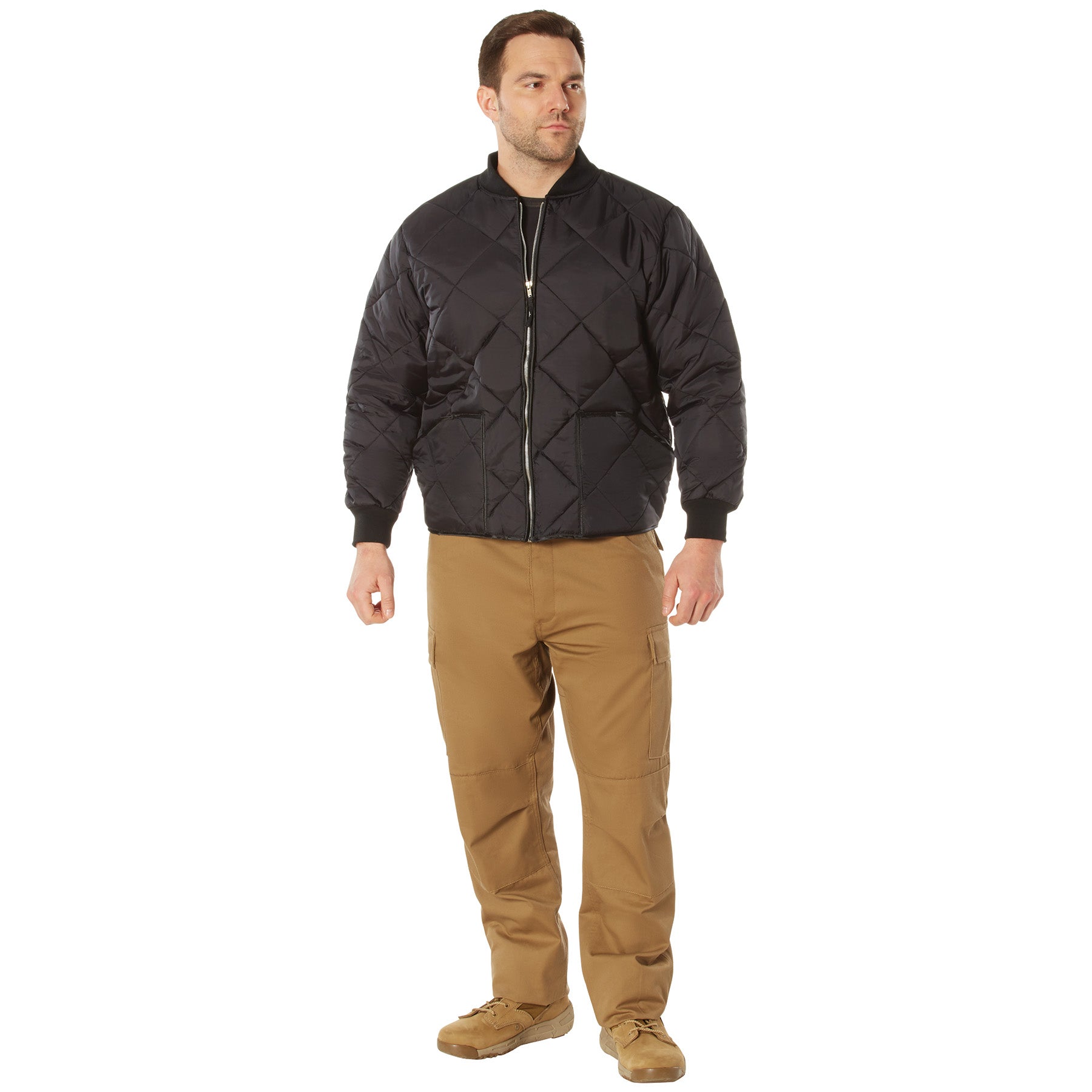 Rothco Diamond Quilted Nylon Flight Jacket LARSON TACTICAL SUPPLY