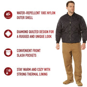 Rothco Diamond Quilted Nylon Flight Jacket LARSON TACTICAL SUPPLY