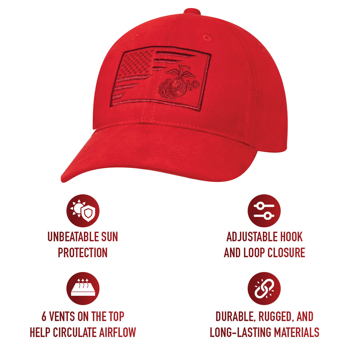 Rothco USMC Eagle, Globe and Anchor / US Flag Low Pro Cap LARSON TACTICAL SUPPLY