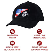 Rothco USMC Eagle, Globe and Anchor / US Flag Low Pro Cap LARSON TACTICAL SUPPLY