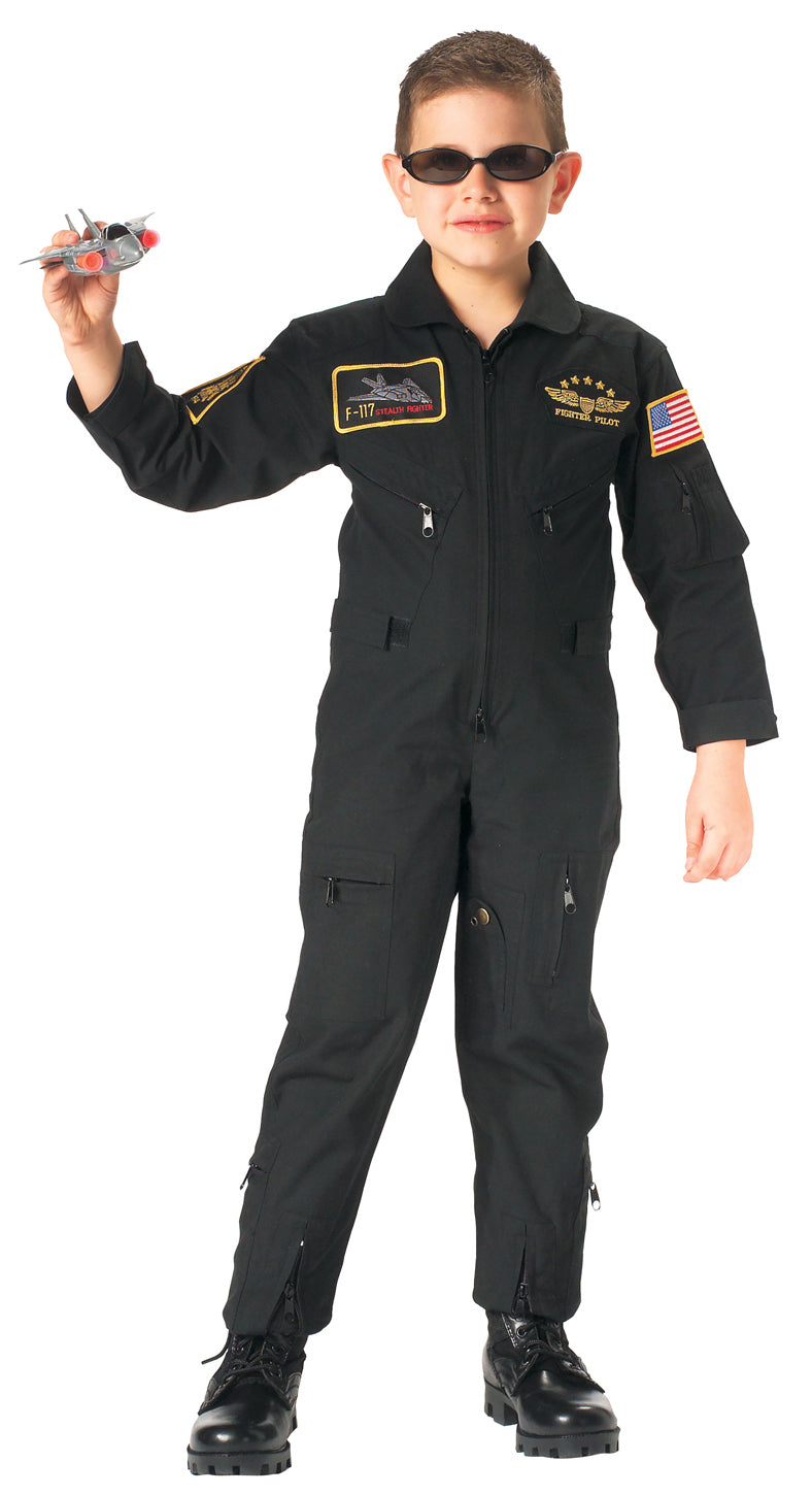 Rothco Kid's Flight Coverall With Patches - Olive Drab LARSON TACTICAL SUPPLY