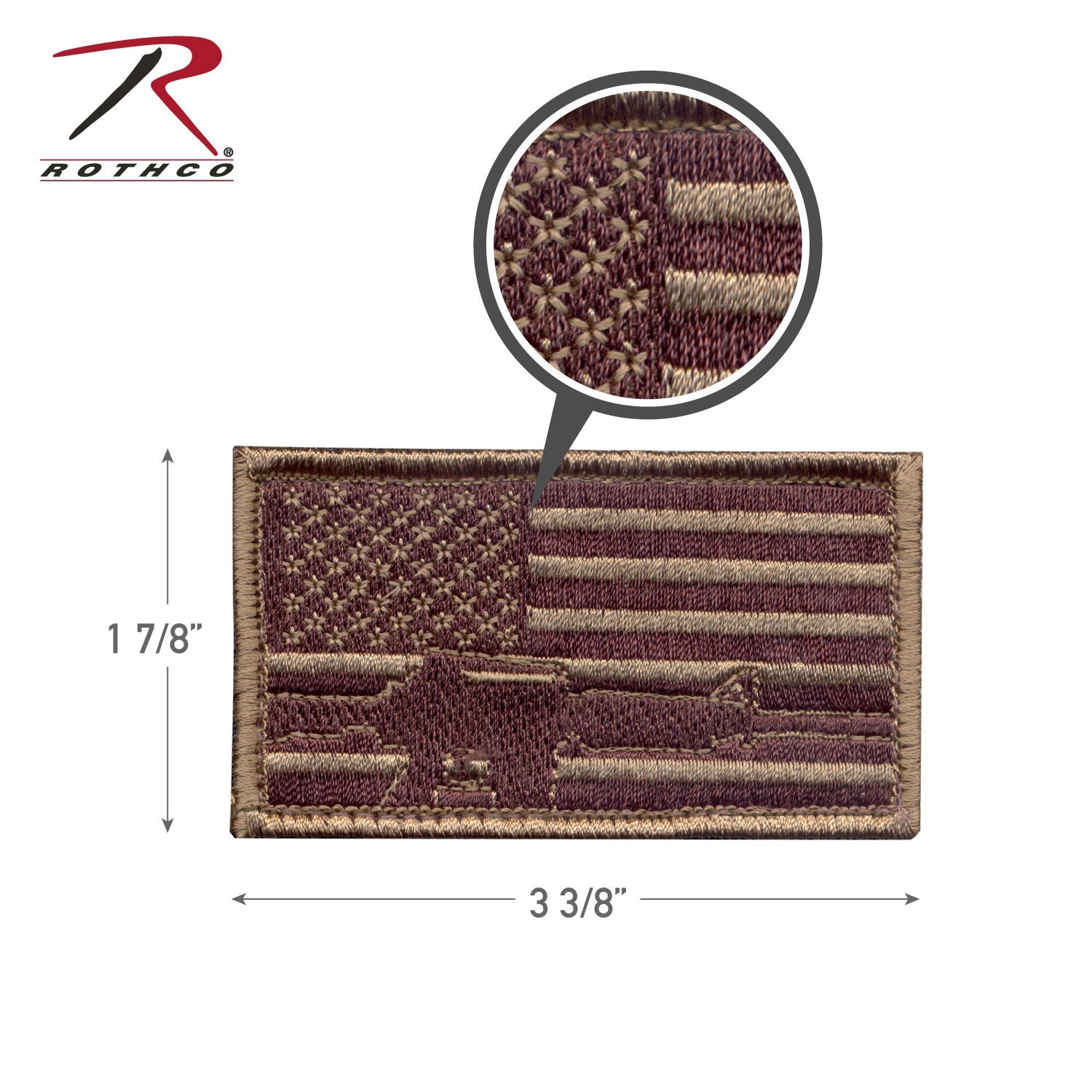 Rothco Subdued Flag & Rifle Morale Patch LARSON TACTICAL SUPPLY