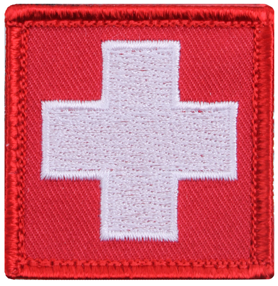 Rothco White Cross Red Morale Patch LARSON TACTICAL SUPPLY