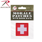 Rothco White Cross Red Morale Patch LARSON TACTICAL SUPPLY