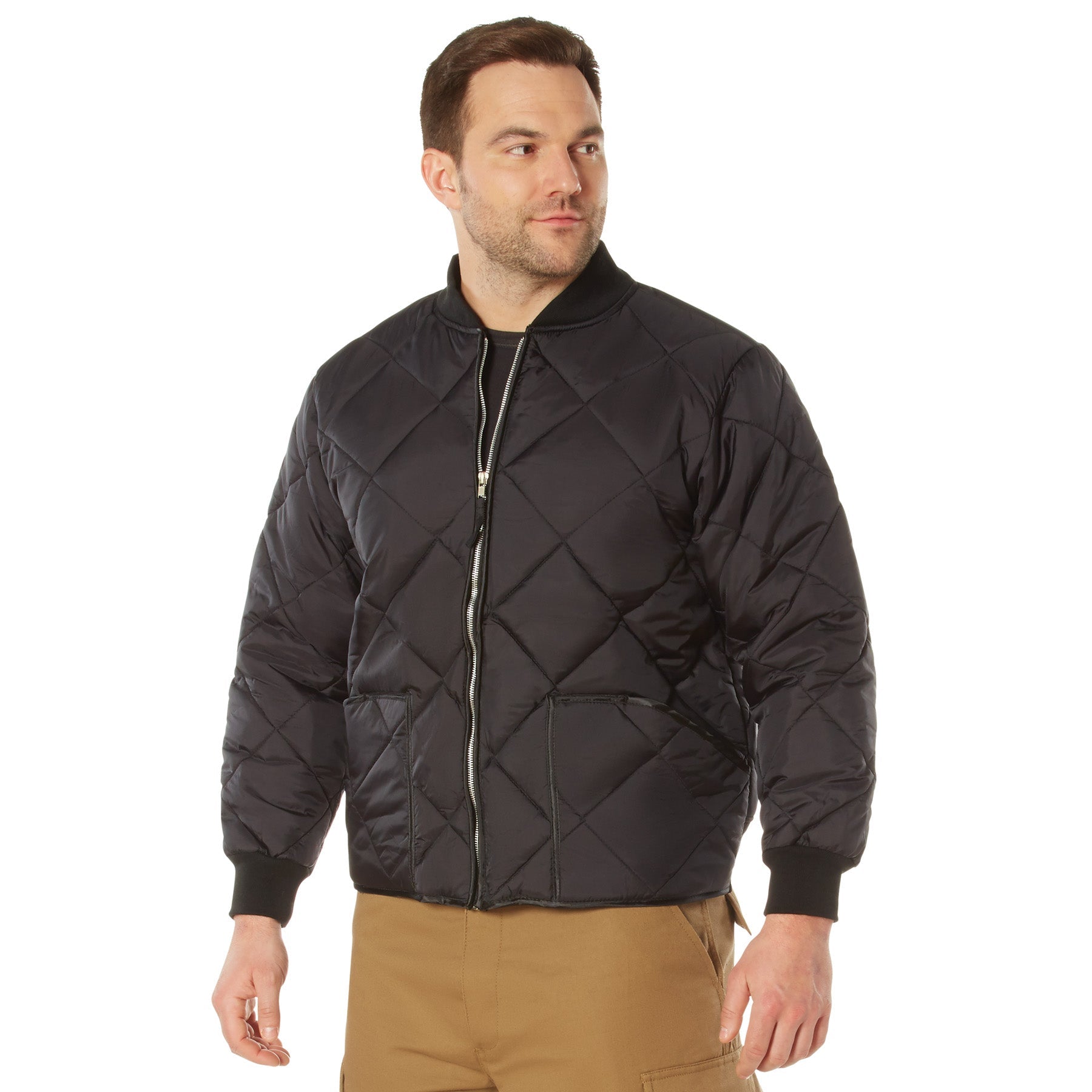 Rothco Diamond Quilted Nylon Flight Jacket LARSON TACTICAL SUPPLY