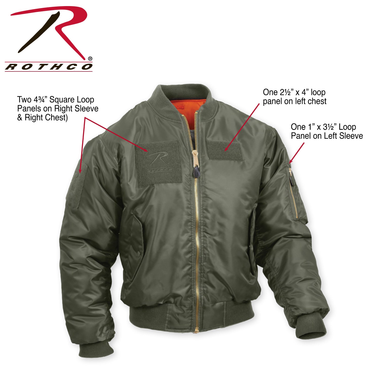 Rothco MA-1 Flight Jacket with Patches LARSON TACTICAL SUPPLY