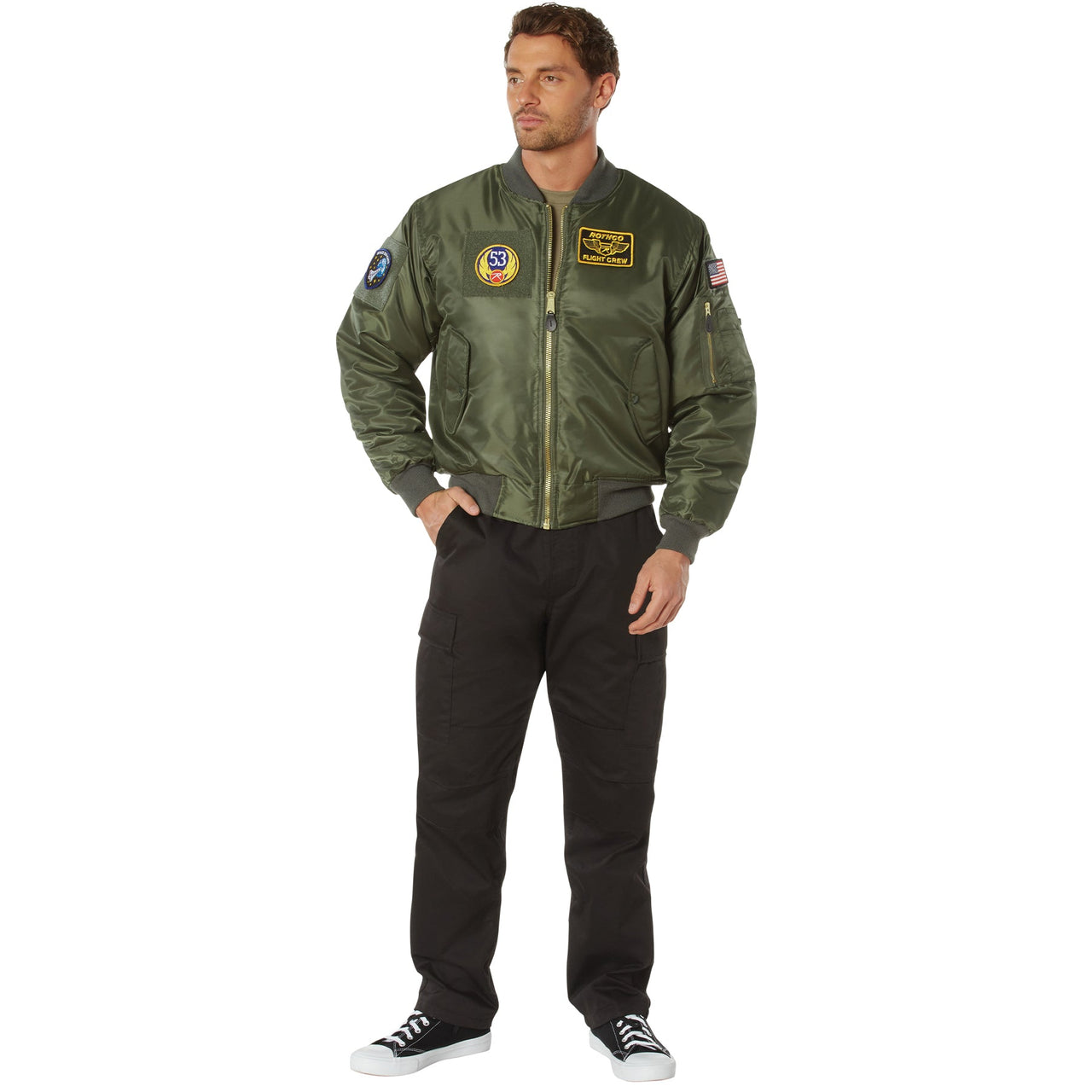 Rothco MA-1 Flight Jacket with Patches LARSON TACTICAL SUPPLY