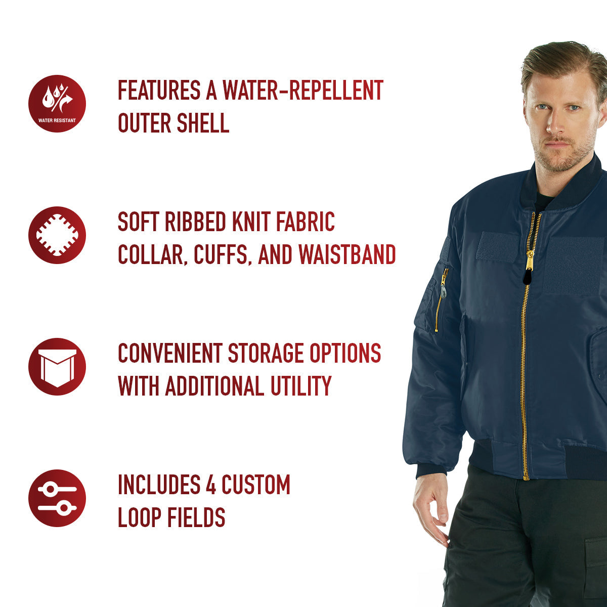 Rothco MA-1 Flight Jacket with Patches LARSON TACTICAL SUPPLY