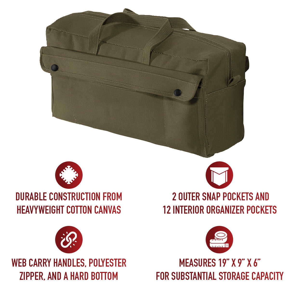 Rothco Canvas Jumbo Mechanic Tool Bag LARSON TACTICAL SUPPLY