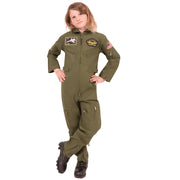 Rothco Kid's Flight Coverall With Patches - Olive Drab LARSON TACTICAL SUPPLY