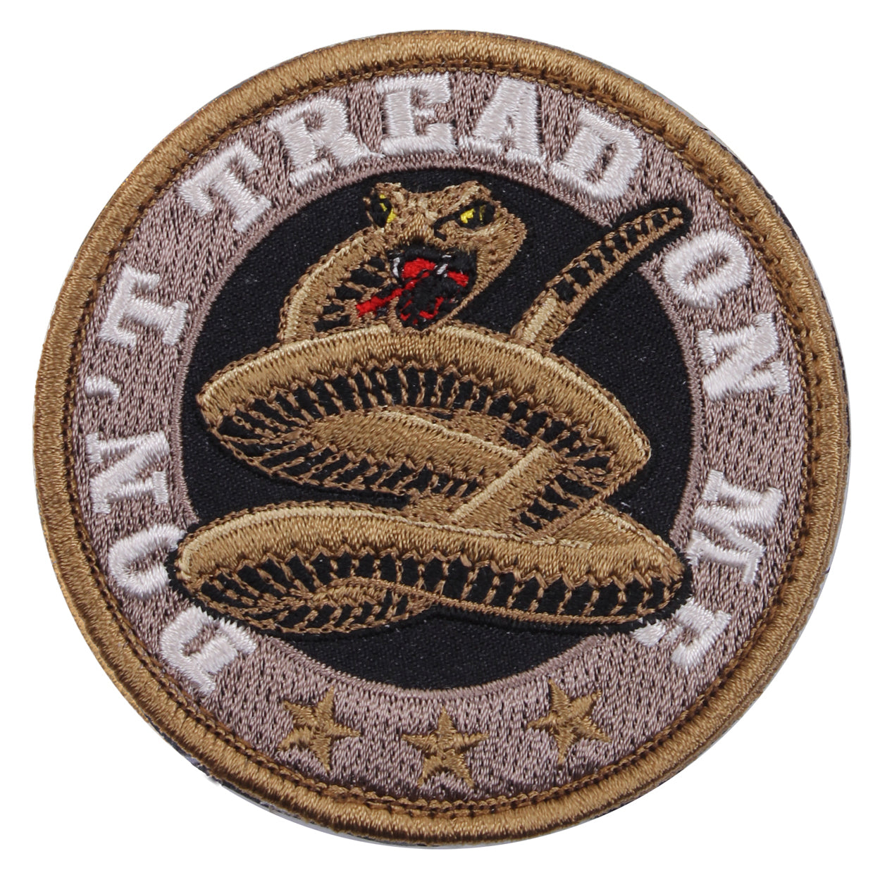 Rothco Don't Tread On Me Round Morale Patch LARSON TACTICAL SUPPLY