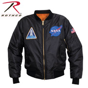 Rothco NASA MA-1 Flight Jacket - Black LARSON TACTICAL SUPPLY