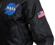 Rothco NASA MA-1 Flight Jacket - Black LARSON TACTICAL SUPPLY
