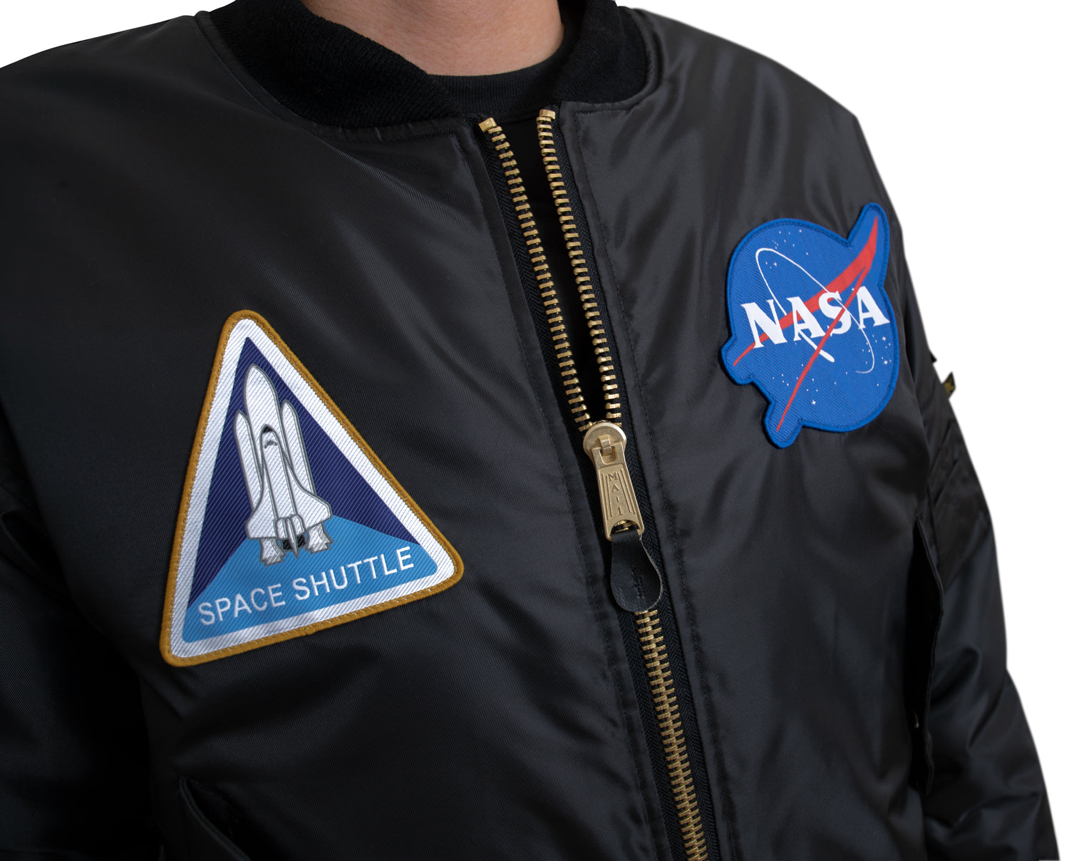 Rothco NASA MA-1 Flight Jacket - Black LARSON TACTICAL SUPPLY