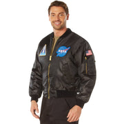 Rothco NASA MA-1 Flight Jacket - Black LARSON TACTICAL SUPPLY