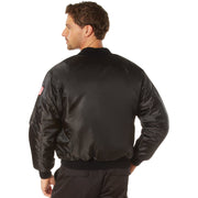 Rothco NASA MA-1 Flight Jacket - Black LARSON TACTICAL SUPPLY