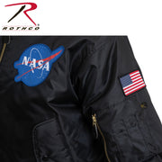 Rothco NASA MA-1 Flight Jacket - Black LARSON TACTICAL SUPPLY
