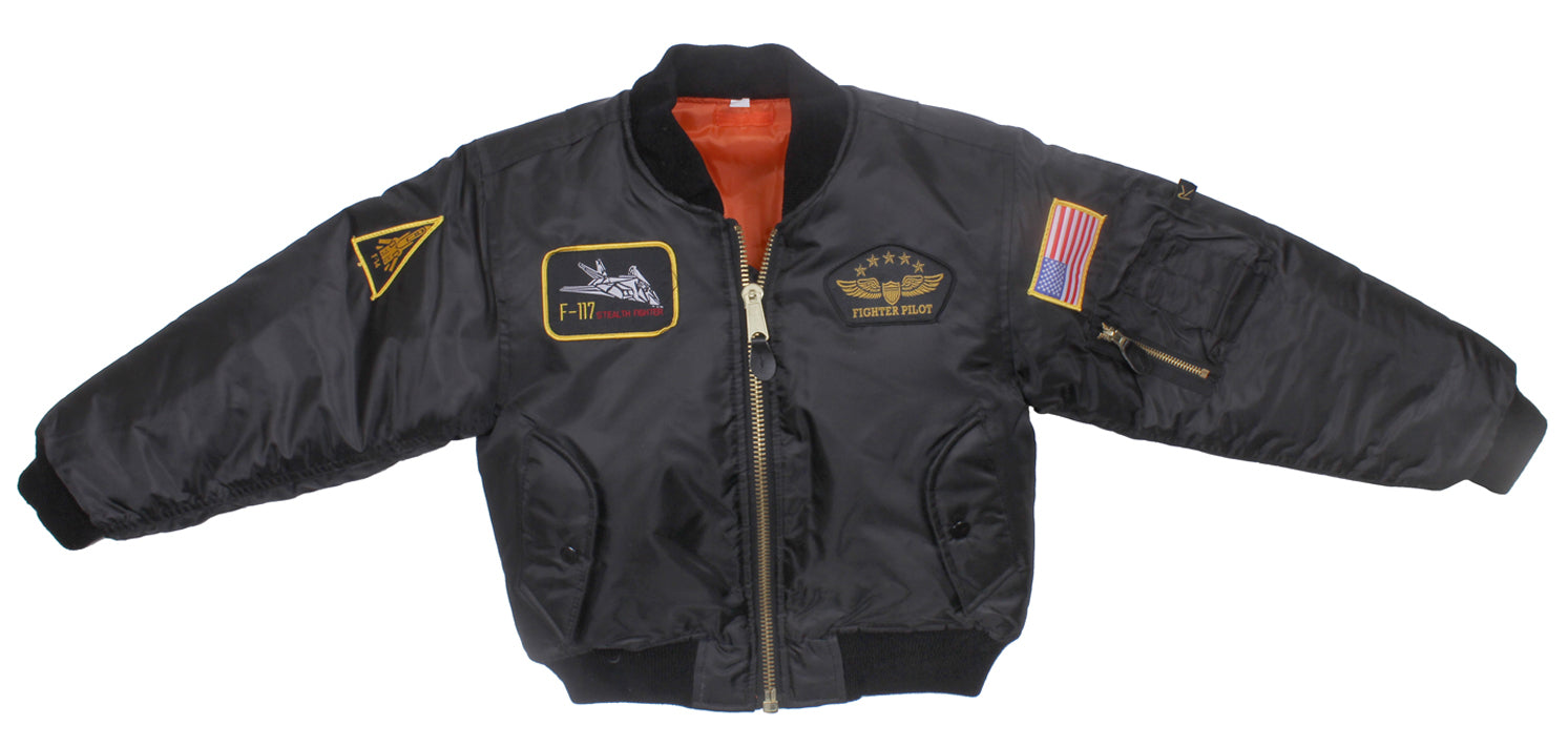 Rothco Kids Flight Jacket With Patches LARSON TACTICAL SUPPLY