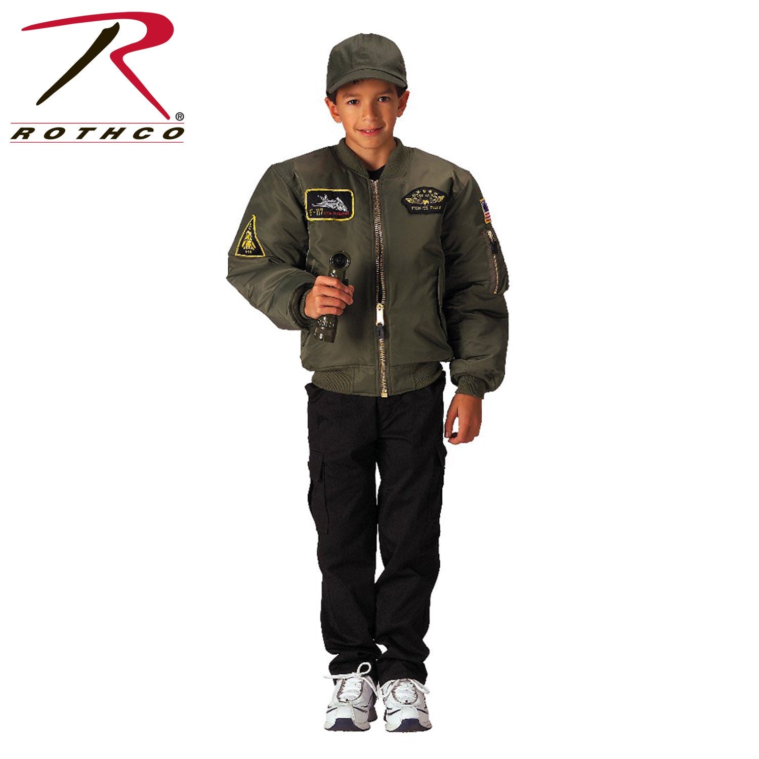 Rothco Kids Flight Jacket With Patches LARSON TACTICAL SUPPLY