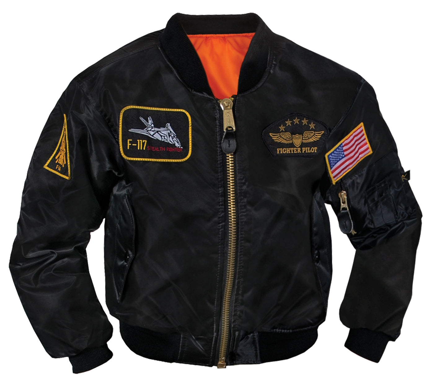 Rothco Kids Flight Jacket With Patches LARSON TACTICAL SUPPLY