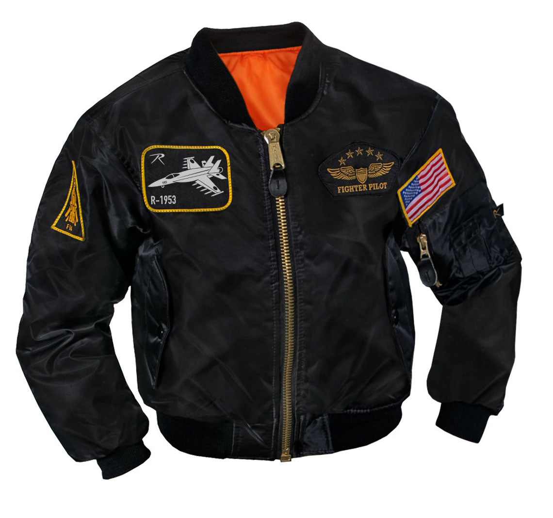 Rothco Kids Flight Jacket With Patches LARSON TACTICAL SUPPLY