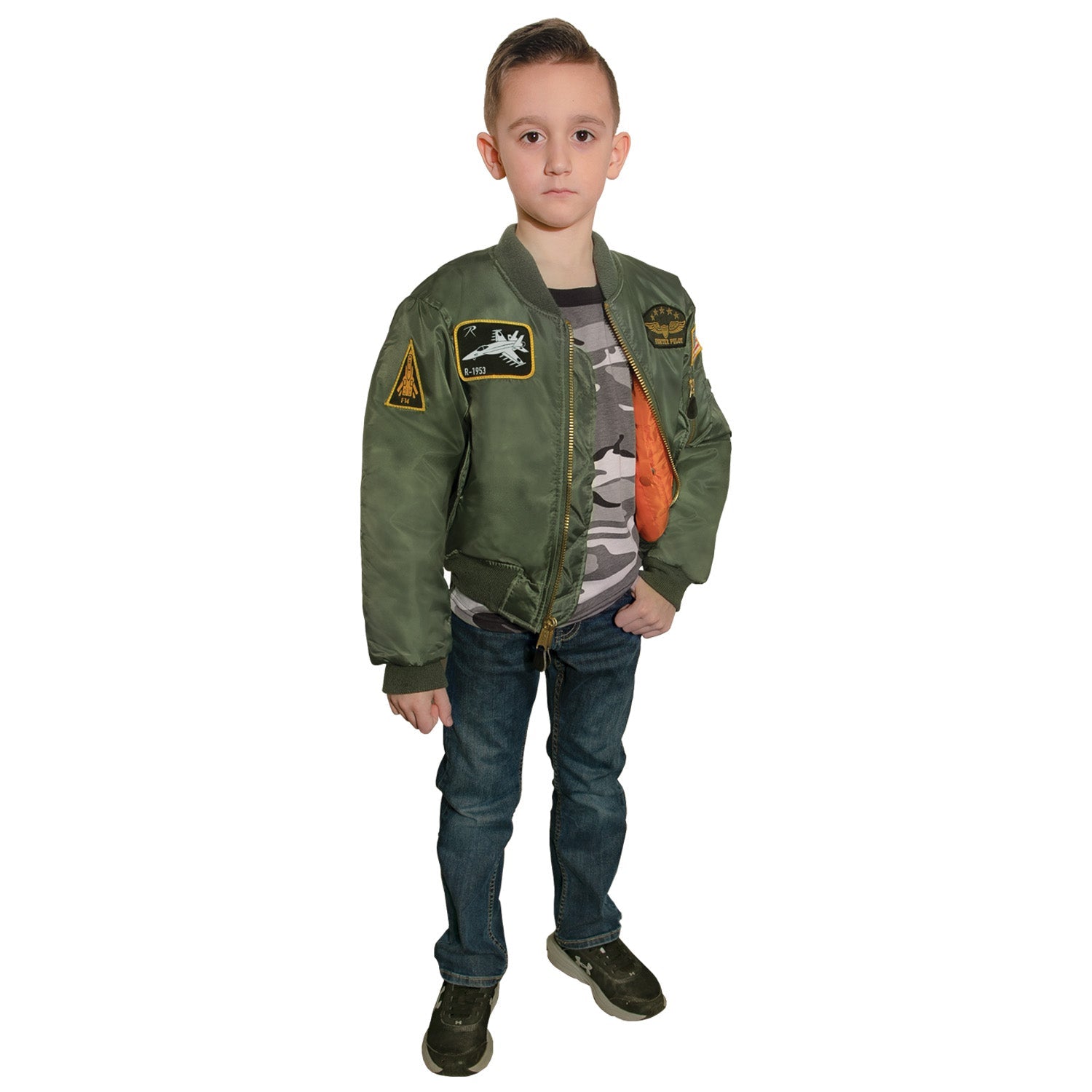 Rothco Kids Flight Jacket With Patches LARSON TACTICAL SUPPLY