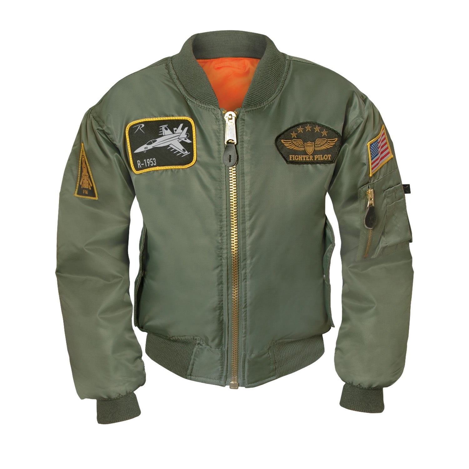 Rothco Kids Flight Jacket With Patches LARSON TACTICAL SUPPLY