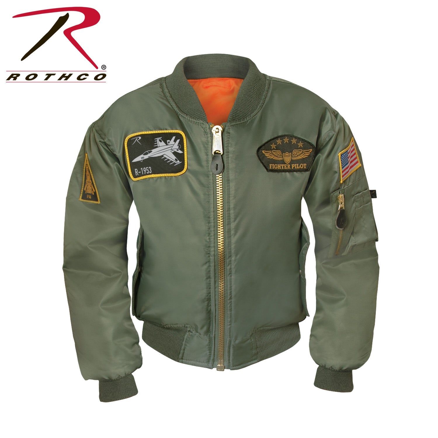 Rothco Kids Flight Jacket With Patches LARSON TACTICAL SUPPLY