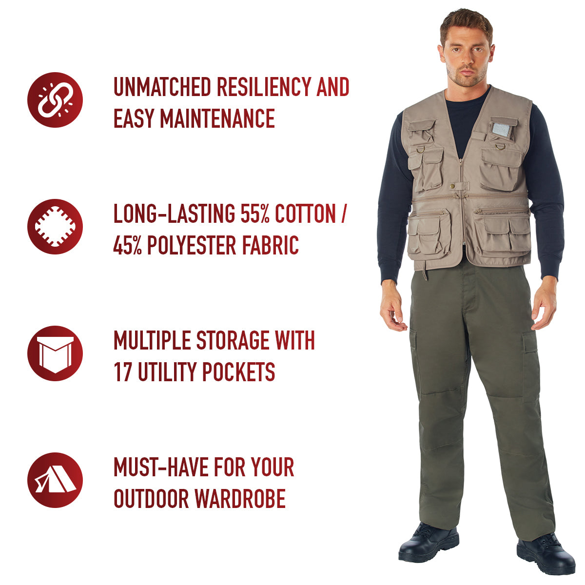 Rothco Uncle Milty Travel Vest LARSON TACTICAL SUPPLY