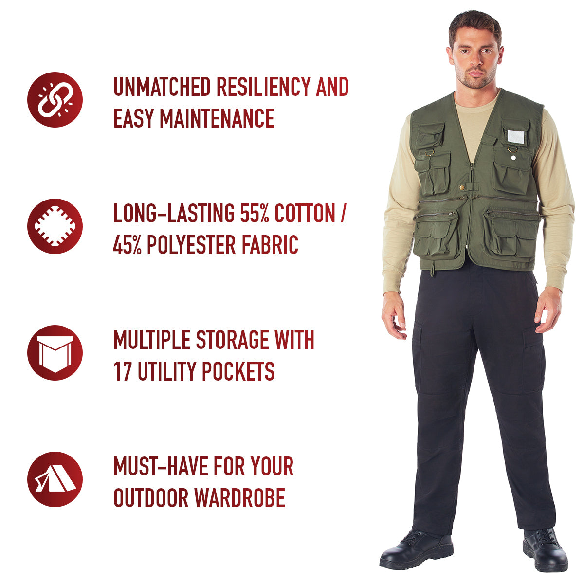 Rothco Uncle Milty Travel Vest LARSON TACTICAL SUPPLY