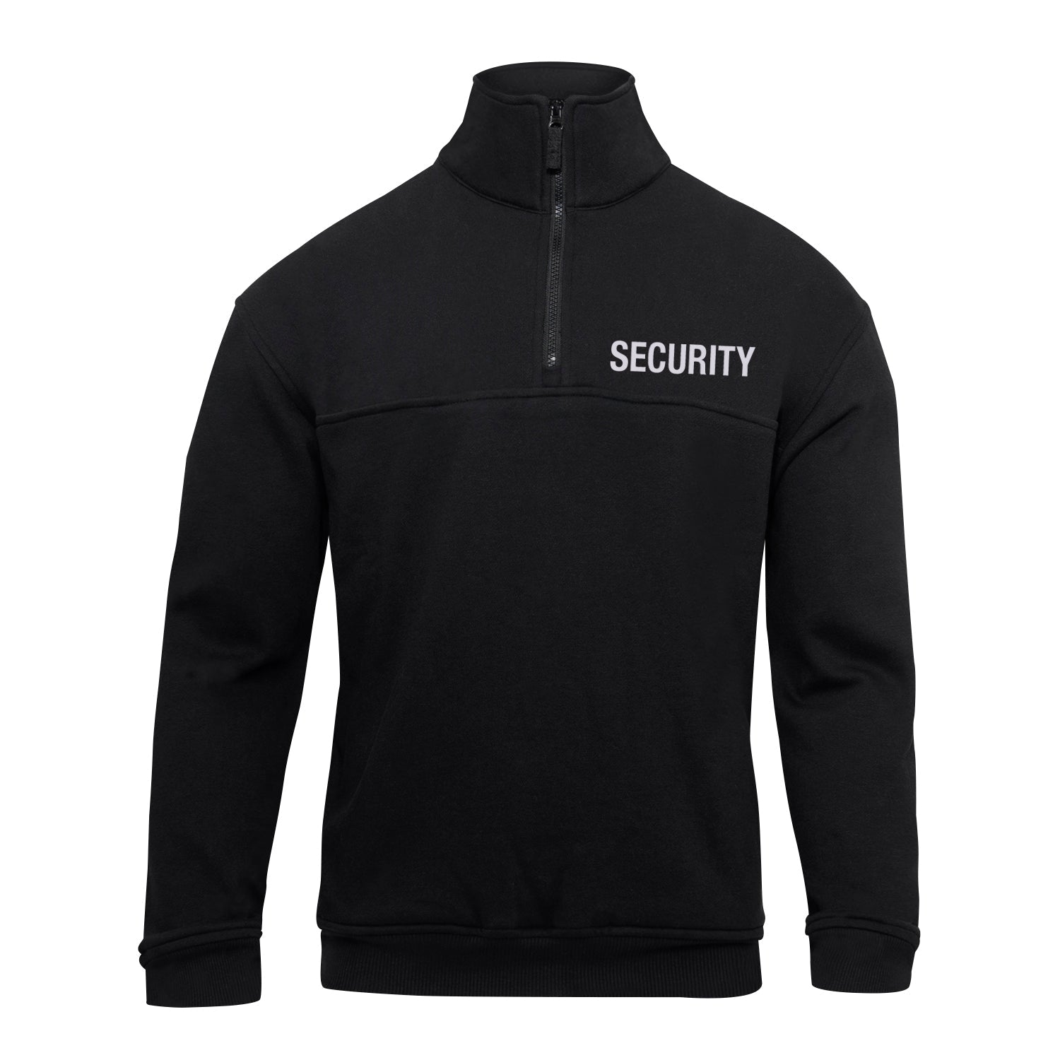 Rothco Security 1/4 Zip Job Shirt - Black LARSON TACTICAL SUPPLY