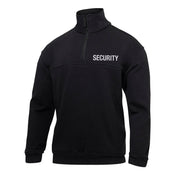 Rothco Security 1/4 Zip Job Shirt - Black LARSON TACTICAL SUPPLY