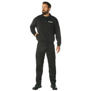 Rothco Security 1/4 Zip Job Shirt - Black LARSON TACTICAL SUPPLY