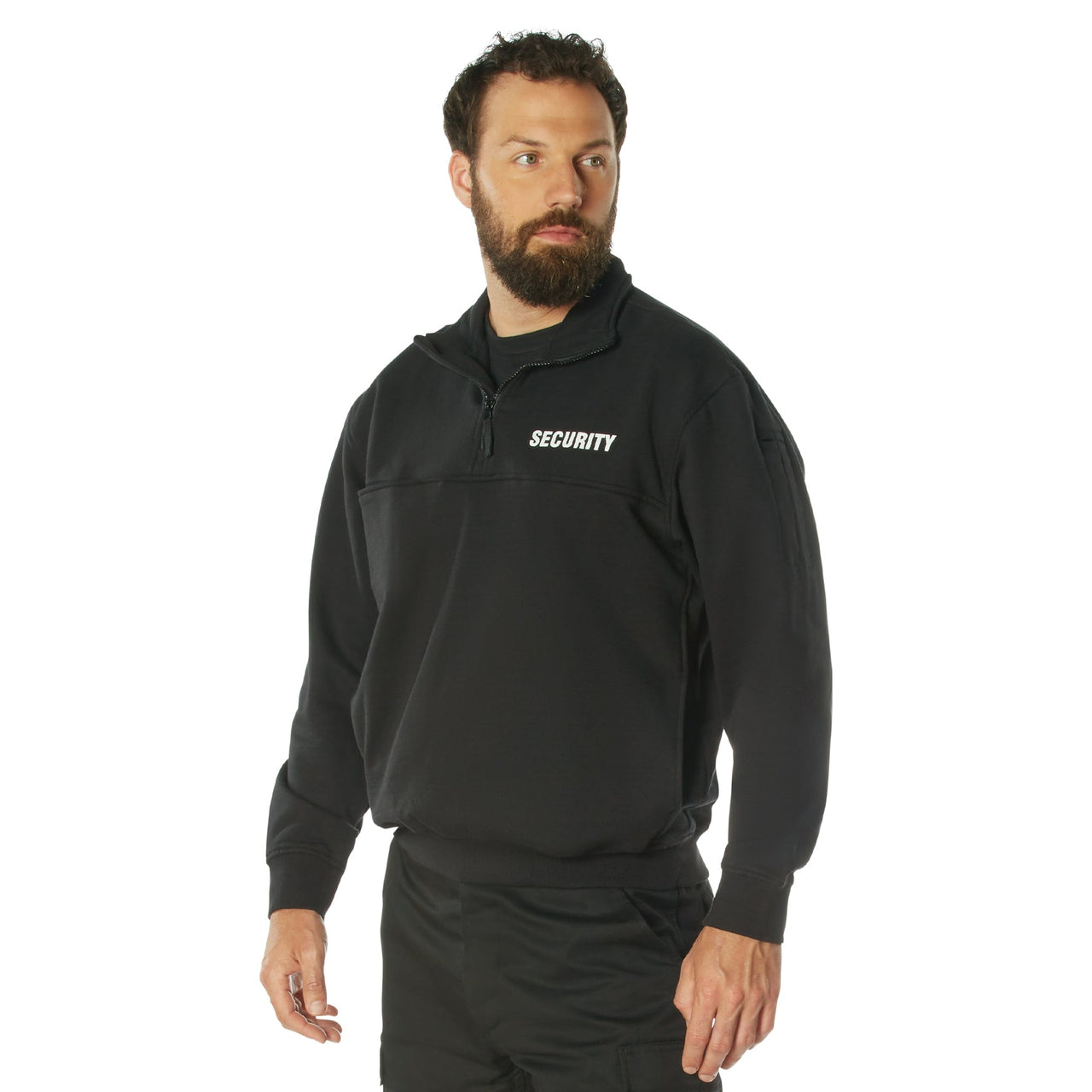 Rothco Security 1/4 Zip Job Shirt - Black LARSON TACTICAL SUPPLY