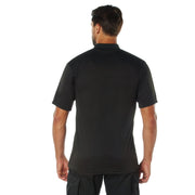 Rothco USMC Eagle, Globe & Anchor Moisture Wicking Polo Shirt - Black LARSON TACTICAL SUPPLY