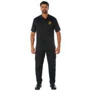 Rothco USMC Eagle, Globe & Anchor Moisture Wicking Polo Shirt - Black LARSON TACTICAL SUPPLY