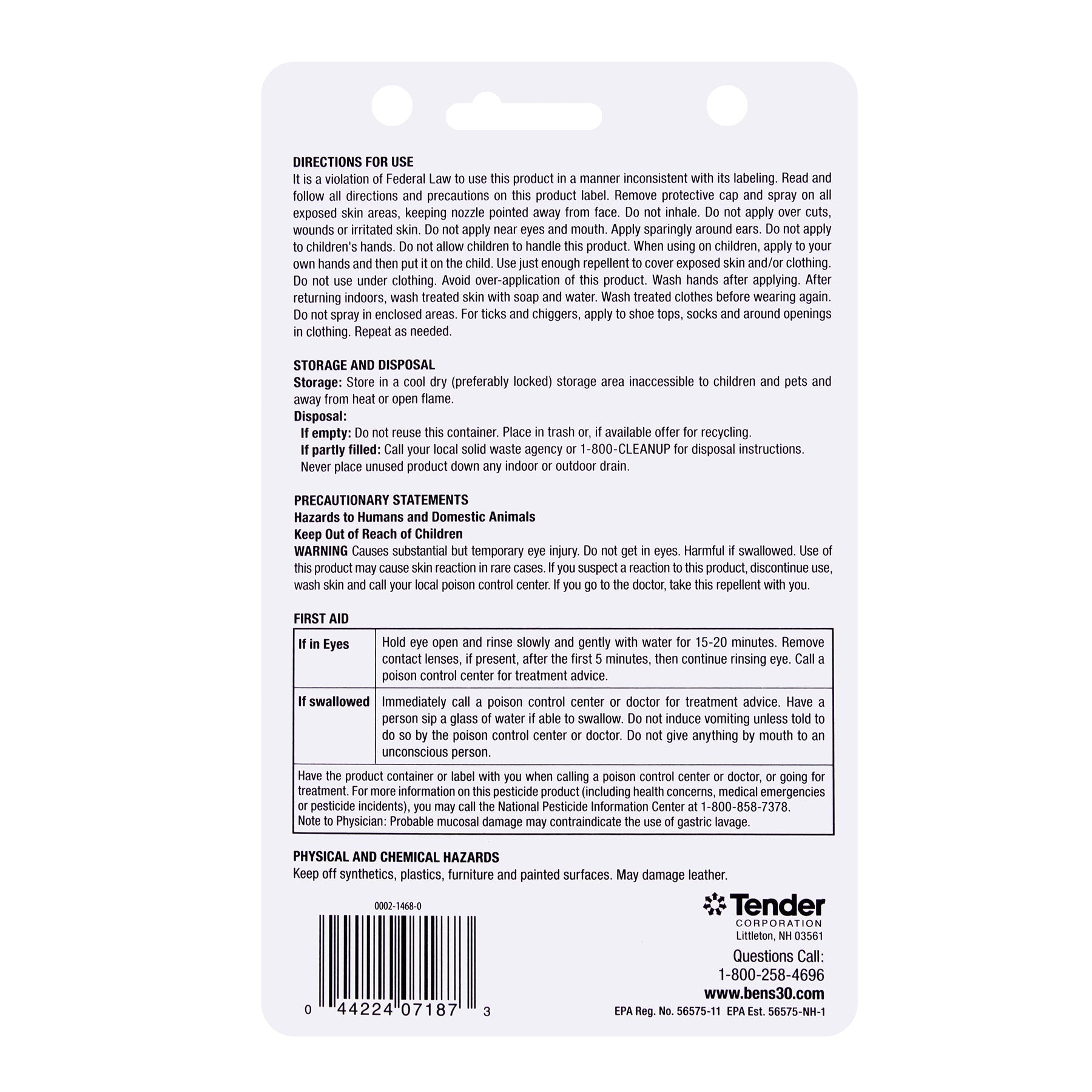 Ben's 30 Spray Pump Insect Repellent LARSON TACTICAL SUPPLY