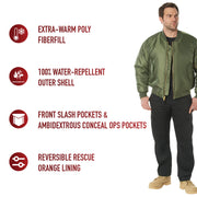 Rothco Concealed Carry MA-1 Flight Jacket LARSON TACTICAL SUPPLY