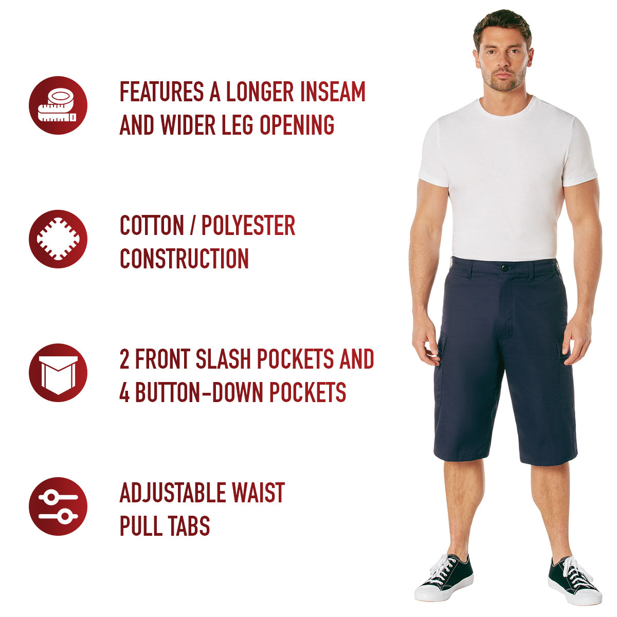 Rothco Long Length BDU Shorts LARSON TACTICAL SUPPLY