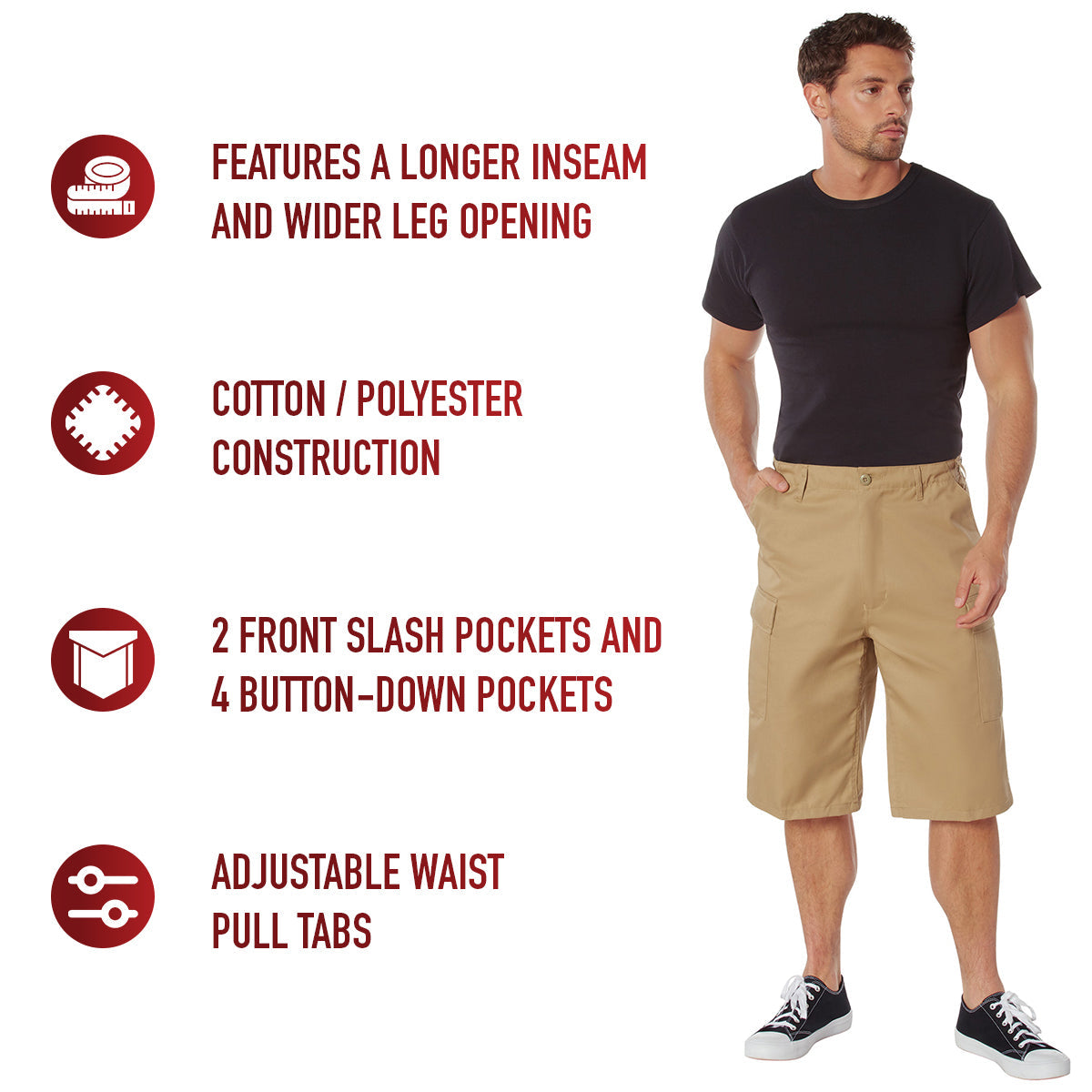 Rothco Long Length BDU Shorts LARSON TACTICAL SUPPLY