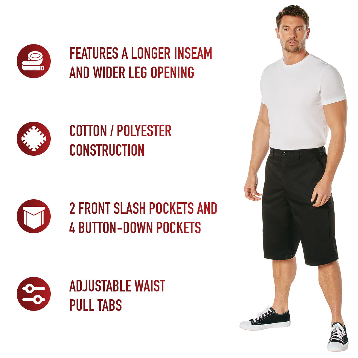 Rothco Long Length BDU Shorts LARSON TACTICAL SUPPLY