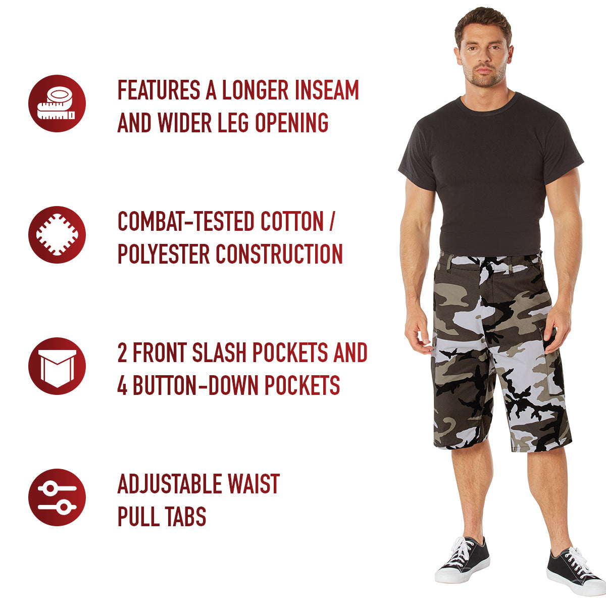 Rothco Long Length Camo BDU Shorts LARSON TACTICAL SUPPLY
