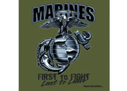 Black Ink Marines First To Fight T-Shirt LARSON TACTICAL SUPPLY