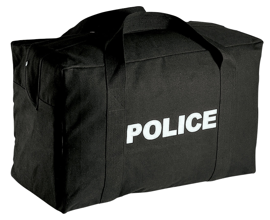 Rothco Large Canvas Police Gear Bag - Black LARSON TACTICAL SUPPLY