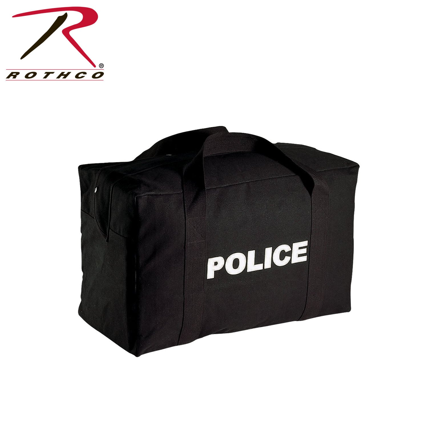 Rothco Large Canvas Police Gear Bag - Black LARSON TACTICAL SUPPLY
