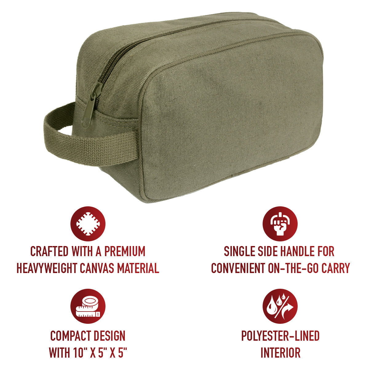 Rothco Canvas Travel Dopp Kit LARSON TACTICAL SUPPLY