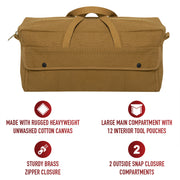 Rothco Canvas Jumbo Tool Bag With Brass Zipper LARSON TACTICAL SUPPLY